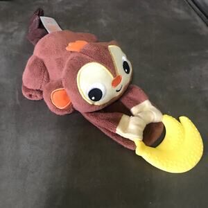Bright Starts Baby Toy Monkey Banana‎ Plush Teether Nature Sounds Musical Play